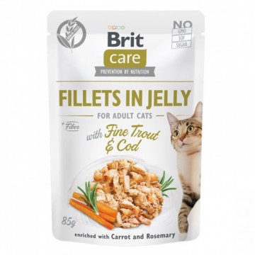 Brit Care Fillets in Jelly Trout and cod 85g